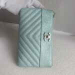 Chanel Pouch AP1186 Light Blue Grained Calfskin with Silver Hardware #RKYY-2 - Image 3