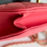 Chanel Wallet On Chain Pearl Crush Pink Lambskin with Gold Hardware #GULOK-1 - Image 11