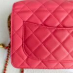 Chanel Wallet On Chain Pearl Crush Pink Lambskin with Gold Hardware #GULOK-1 - Image 5
