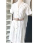 Fendi Belt Size 85/34 Grey Calf Leather with Gold Hardware #RKUS-12 - Image 7