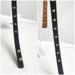 Gucci Black Studded Dragonfly Thin Belt #RKUS-21 - Image 6