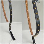 Gucci Black Studded Dragonfly Thin Belt #RKUS-21 - Image 7