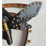 Gucci Black Studded Dragonfly Thin Belt #RKUS-21 - Image 3