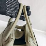 Hermes Lindy 34 Sauge Clemence Leather with Palladium-plated Hardware #RCRK-2 - Image 21