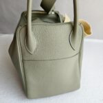 Hermes Lindy 34 Sauge Clemence Leather with Palladium-plated Hardware #RCRK-2 - Image 8