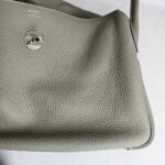 Hermes Lindy 34 Sauge Clemence Leather with Palladium-plated Hardware #RCRK-2 - Image 4