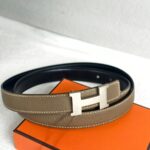 Hermes Mini Constance Reversible Belt EtoupeBlack Size 100cm #RCYU-2