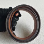 LV Dauphine 25mm Reversible Belt Monogram Coated Canvas with Leather and Gold Hardware #RKUS-15 - Image 4