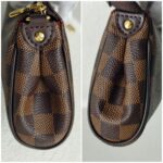 LV Eva Pochette Brown Damier Ebene Coated Canvas with Leather and Gold Hardware #RKYY-1 - Image 7