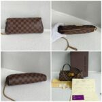 LV Eva Pochette Brown Damier Ebene Coated Canvas with Leather and Gold Hardware #RKYY-1 - Image 2