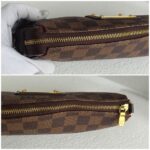 LV Eva Pochette Brown Damier Ebene Coated Canvas with Leather and Gold Hardware #RKYY-1 - Image 8