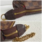 LV Eva Pochette Brown Damier Ebene Coated Canvas with Leather and Gold Hardware #RKYY-1 - Image 11