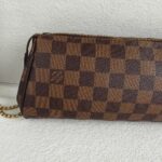 LV Eva Pochette Brown Damier Ebene Coated Canvas with Leather and Gold Hardware #RKYY-1 - Image 5