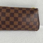 LV Eva Pochette Brown Damier Ebene Coated Canvas with Leather and Gold Hardware #RKYY-1 - Image 6