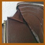 LV Wallet Brown Damier Ebene Coated Canvas with Leather and Gold Hardware #RKLY-10 - Image 17