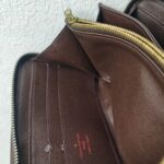 LV Wallet Brown Damier Ebene Coated Canvas with Leather and Gold Hardware #RKLY-10 - Image 25