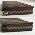 LV Wallet Brown Damier Ebene Coated Canvas with Leather and Gold Hardware #RKLY-10 - Image 6