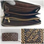 LV Wallet Brown Damier Ebene Coated Canvas with Leather and Gold Hardware #RKLY-10 - Image 14