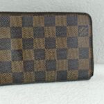 LV Wallet Brown Damier Ebene Coated Canvas with Leather and Gold Hardware #RKLY-10 - Image 3