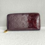 LV Zippy Wallet Amanrante Vernis Leather with Gold Hardware #RKLY-11