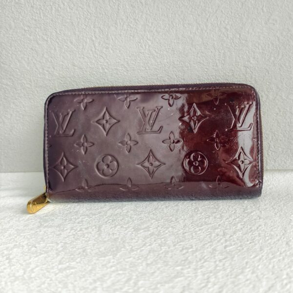 LV Zippy Wallet Amanrante Vernis Leather with Gold Hardware #RKLY-11