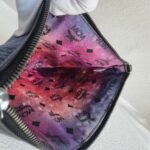 MCM Clutch Bag Black Visetos Monogram Canvas and Silver Hardware #RKKL-1 - Image 16