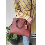 Prada 2Way-bag Brick BrownOrange Saffiano Leather with Gold Hardware #RKEU-1