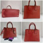 Prada 2Way-bag Brick Brown/Orange Saffiano Leather with Gold Hardware #RKEU-1 - Image 2