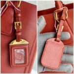 Prada 2Way-bag Brick Brown/Orange Saffiano Leather with Gold Hardware #RKEU-1 - Image 29