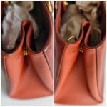 Prada 2Way-bag Brick Brown/Orange Saffiano Leather with Gold Hardware #RKEU-1 - Image 10