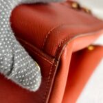 Prada 2Way-bag Brick Brown/Orange Saffiano Leather with Gold Hardware #RKEU-1 - Image 13