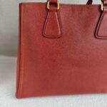 Prada 2Way-bag Brick Brown/Orange Saffiano Leather with Gold Hardware #RKEU-1 - Image 5