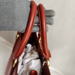 Prada 2Way-bag Brick Brown/Orange Saffiano Leather with Gold Hardware #RKEU-1 - Image 24