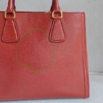 Prada 2Way-bag Brick Brown/Orange Saffiano Leather with Gold Hardware #RKEU-1 - Image 6