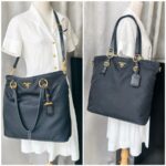 Prada 2way Bag Black Nylon and Leather with Gold Hardware #GULTU-2 - Image 30