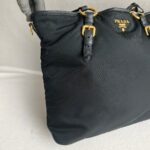 Prada 2way Bag Black Nylon and Leather with Gold Hardware #GULTU-2 - Image 3