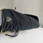 Prada 2way Bag Black Nylon and Leather with Gold Hardware #GULTU-2 - Image 7