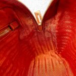 Prada Small Boston Bag Orange Saffiano Leather with Gold Hardware #RKUS-2 - Image 31