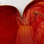 Prada Small Boston Bag Orange Saffiano Leather with Gold Hardware #RKUS-2 - Image 30