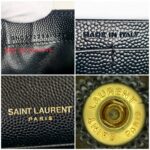 YSL Cassandre Large Flap Wallet Black Leather with Gold Hardware #RUUE-1 - Image 17