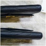 YSL Cassandre Large Flap Wallet Black Leather with Gold Hardware #RUUE-1 - Image 11