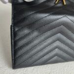 YSL Cassandre Large Flap Wallet Black Leather with Gold Hardware #RUUE-1 - Image 5