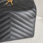 YSL Cassandre Large Flap Wallet Black Leather with Gold Hardware #RUUE-1 - Image 6