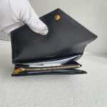 YSL Cassandre Large Flap Wallet Black Leather with Gold Hardware #RUUE-1 - Image 12