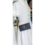 YSL Cassandre Large Flap Wallet Black Leather with Gold Hardware #RUUE-1 - Image 30