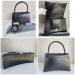 Balenciaga Medium Hourglass Black Box Leather with Gold Hardware #GULOR-1 - Image 2