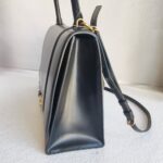 Balenciaga Medium Hourglass Black Box Leather with Gold Hardware #GULOR-1 - Image 9
