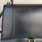 Balenciaga Medium Hourglass Black Box Leather with Gold Hardware #GULOR-1 - Image 3