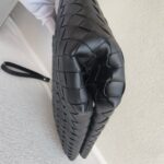 Bottega Veneta Clutch Black Leather with Silver Hardware #RCOE-3 - Image 12