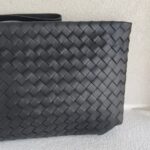Bottega Veneta Clutch Black Leather with Silver Hardware #RCOE-3 - Image 5